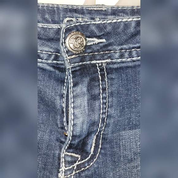 Grace in LA Aztec Print Denim Bootcut Jeans- Size 31 - Picture 5 of 11